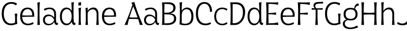Geladine font