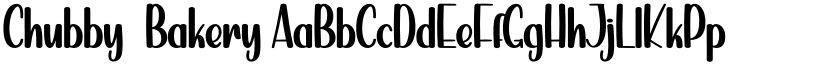 Chubby  Bakery font download