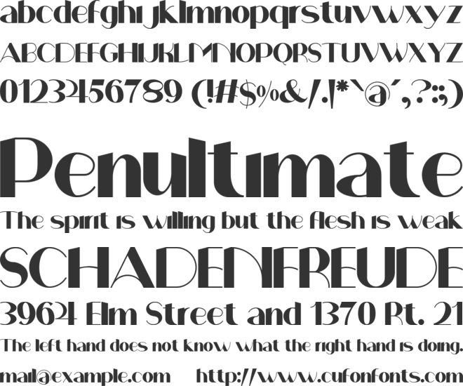 Moniline font preview