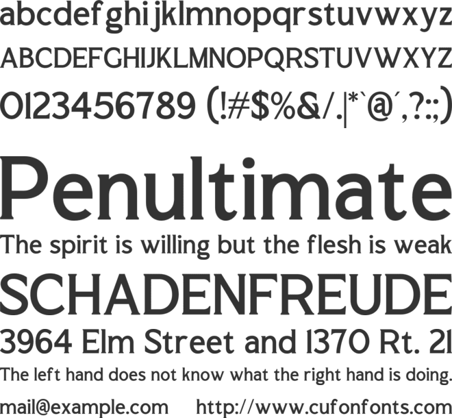 Lorine font preview
