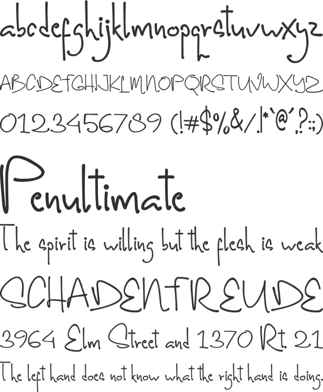 Shortime font preview