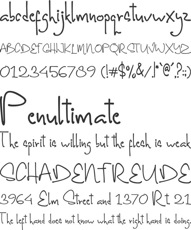 Shortime font preview