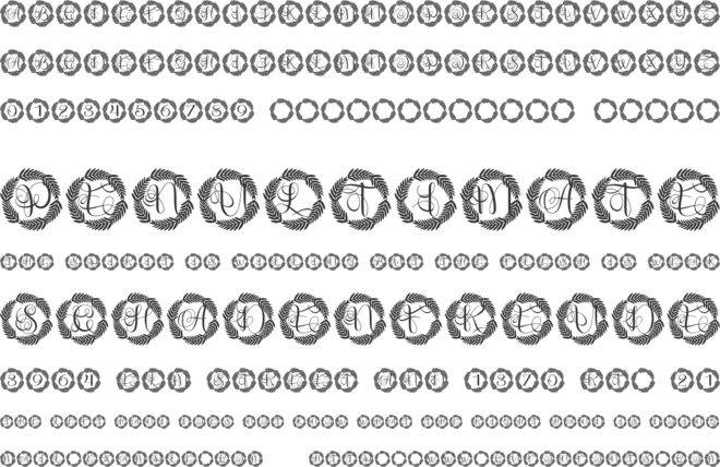 Laurelienne Monogram font preview