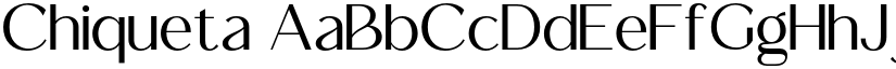 Chiqueta font download