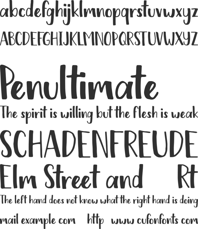 Chickadee font preview