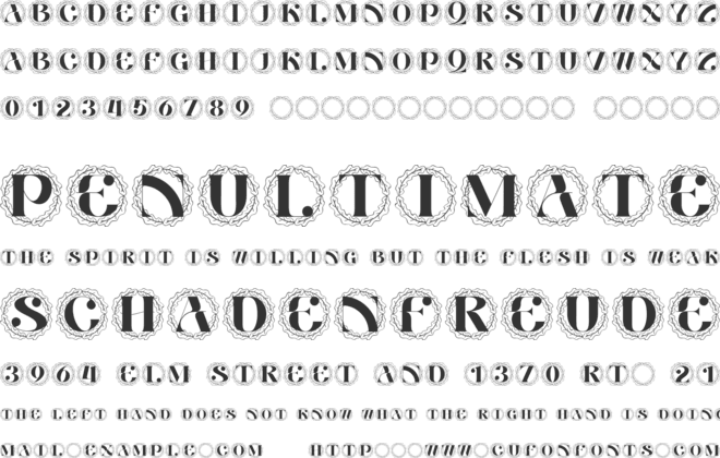 Laurion Monogram font preview