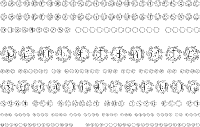 Laurisia Monogram font preview