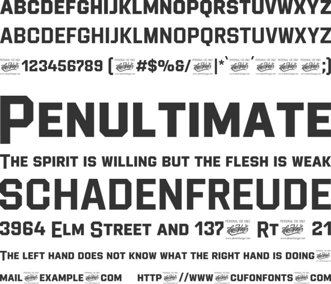 Gold Chamber font preview