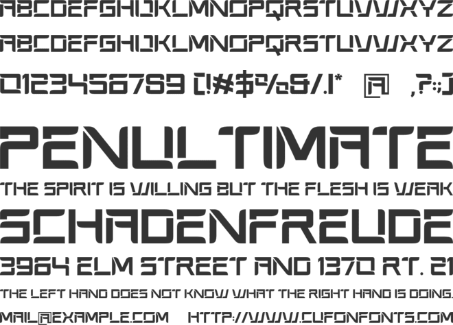 Urban Echo font preview