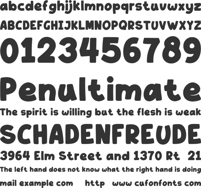 Chubsy Snack font preview
