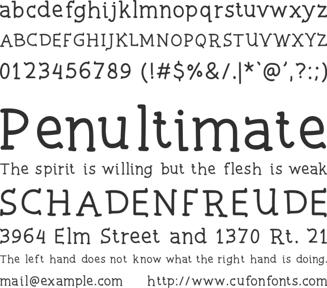 Swiming Frog font preview