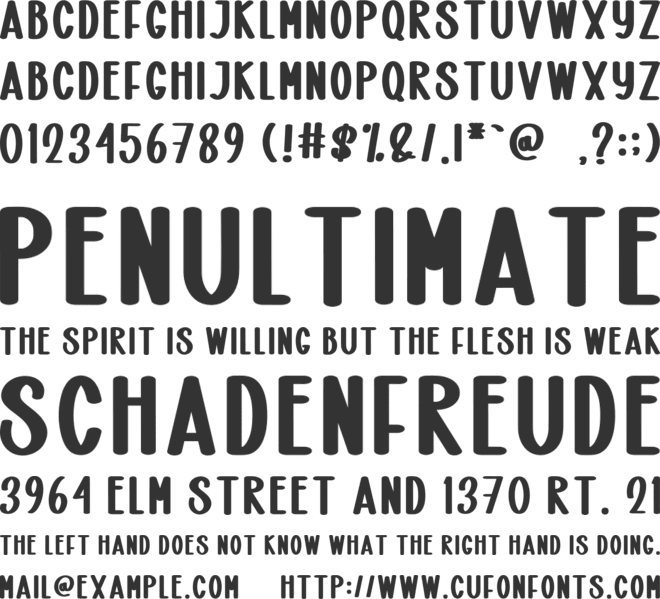 House School font preview