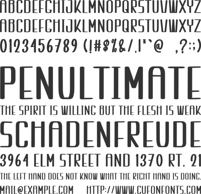 Varsity Modern font preview