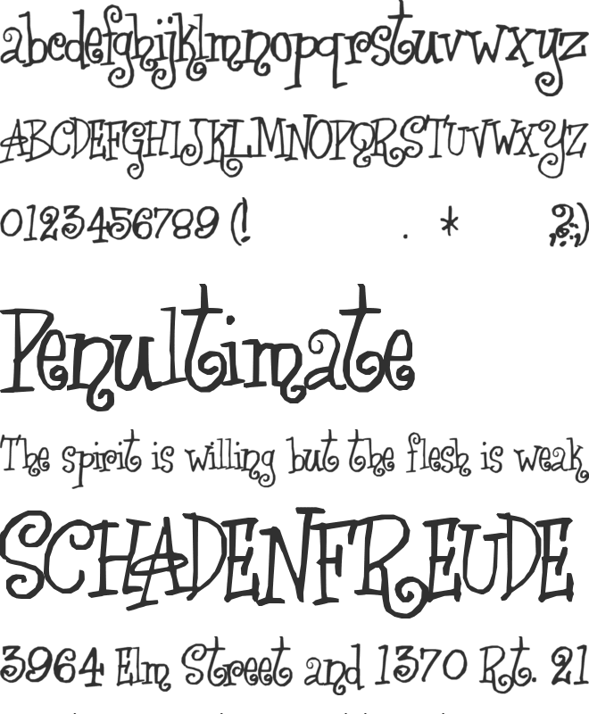 Angelica font preview