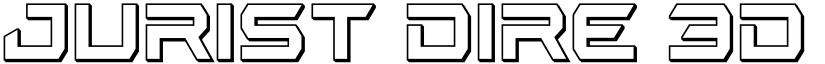 Jurist Dire 3D font