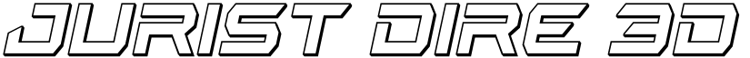 Jurist Dire 3D Italic font