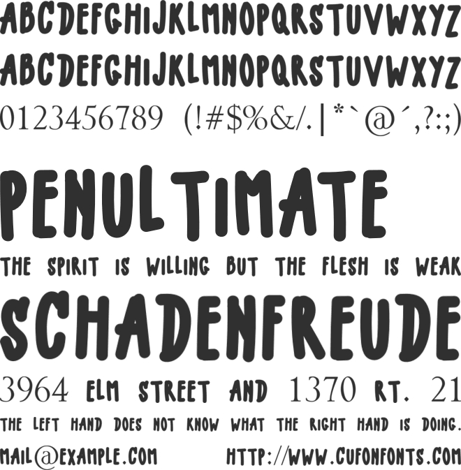 LITTLE MALLE font preview