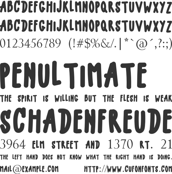 LITTLE MALLE font preview