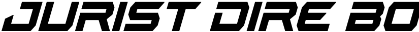 Jurist Dire Bold Super-Italic font