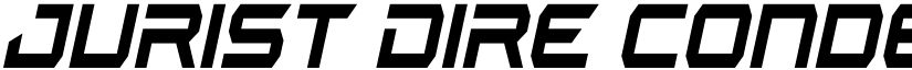 Jurist Dire Condensed Italic font