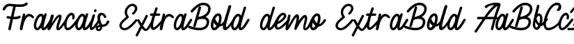 Francais ExtraBold demo ExtraBold font