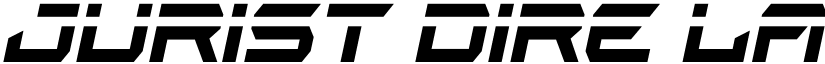 Jurist Dire Laser Italic font