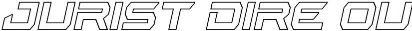 Jurist Dire Outline Italic font