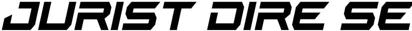 Jurist Dire Semi-Bold Italic font