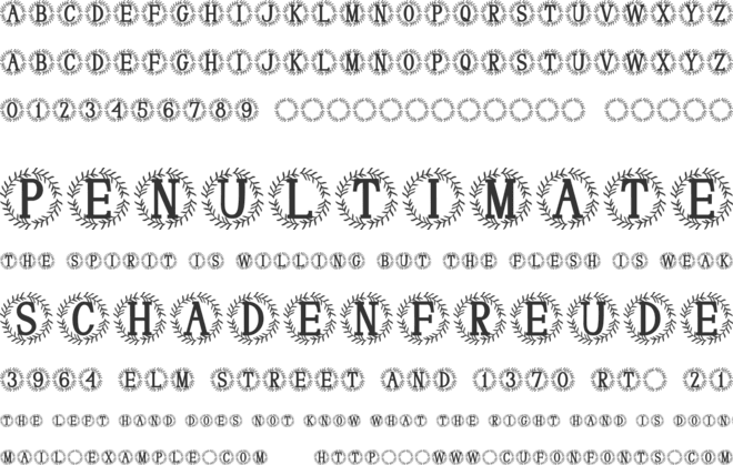 Olensia Monogram font preview