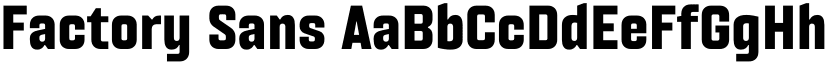 Factory Sans font