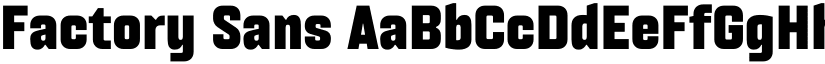 Factory Sans font