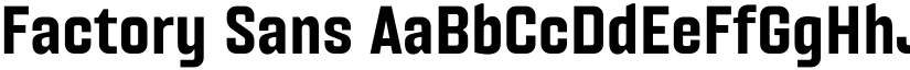Factory Sans font