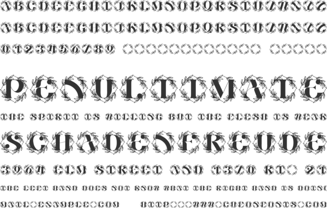 Olivara Monogram font preview