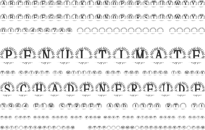 Olensia Split Monogram font preview