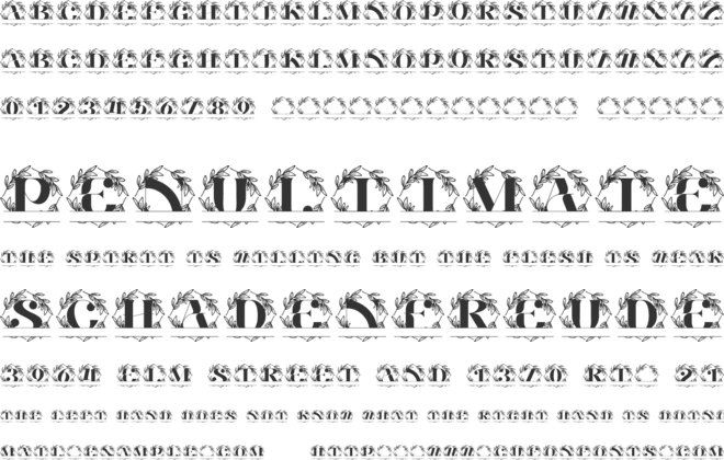 Olivara Split Monogram font preview