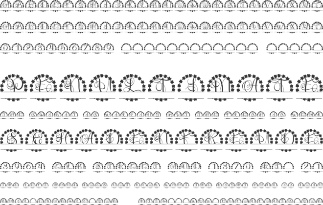 Olivenza Split Monogram font preview