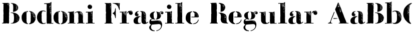 Bodoni Fragile Regular font