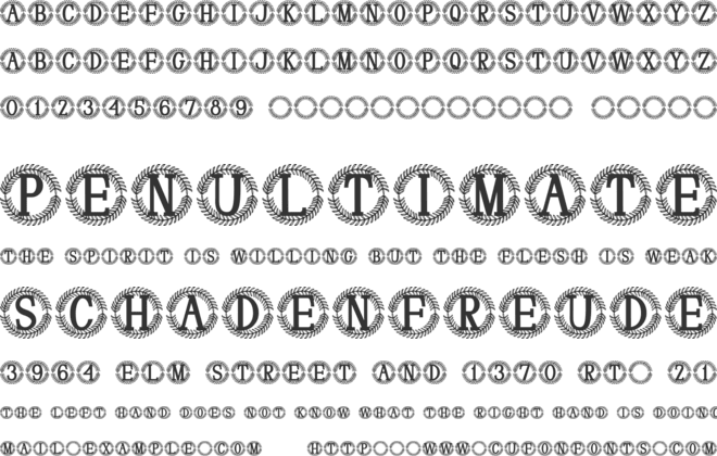 Olmaria Monogram font preview