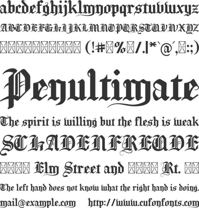 Rimethis font preview