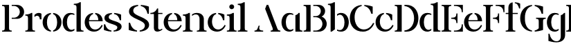 Prodes Stencil font