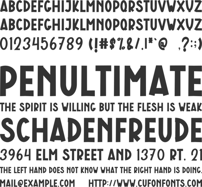 My Mother font preview