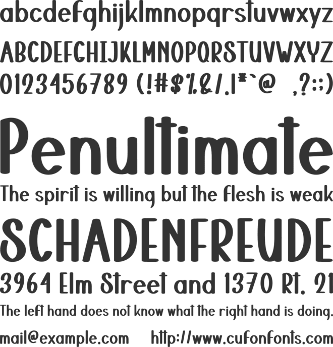 Spirit Sunday font preview