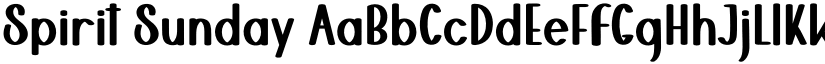 Spirit Sunday font
