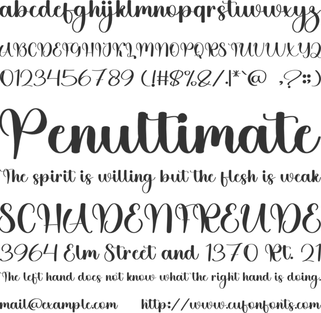 Alaska Christmas font preview