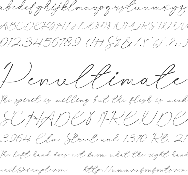 Hovelyn Signature font preview