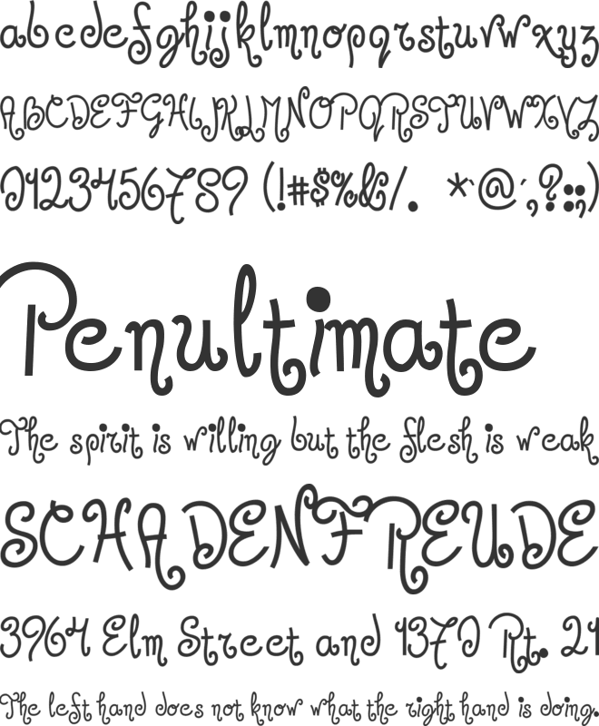 Jandles font preview