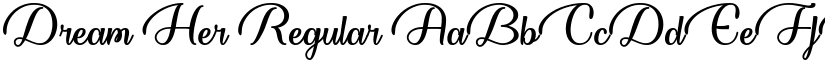 Dream Her Regular font