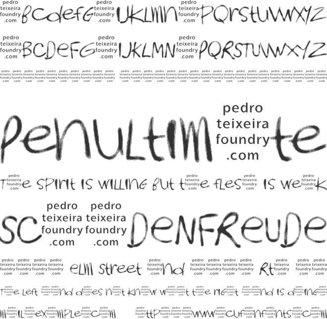 Graffiti PTx font preview