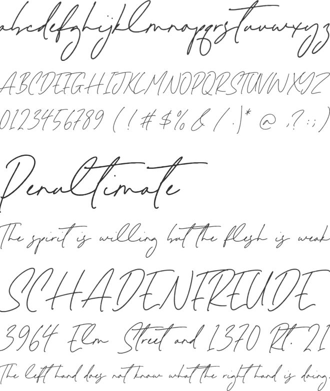 Melisma Signature font preview