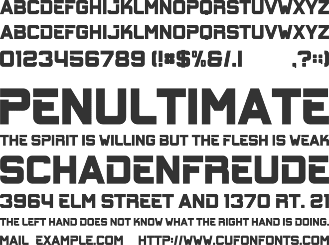 Buren font preview